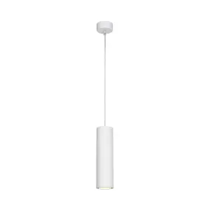 Lucide Gipsy Modern Slim Plaster Pendant Light 7cm - 1xGU10 - White