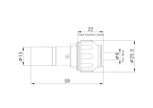 Flomasta White Reducing Pipe fitting coupler (L)59mm