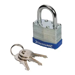 50mm Laminated STEEL Padlock 3 KEYS Hardened 8.5mm Shackle Locker Door Gate