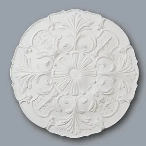 M80 Ceiling Rose - Medallion Lightweight Resin Ornate Decor Traditional Light Chandelier Feature Paintable Ceiling Centre 60cm