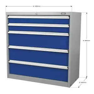 Sealey Industrial Cabinet 5 Drawer API9005