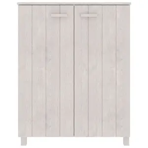 Berkfield Shoe Cabinet White 85x40x108 cm Solid Wood Pine