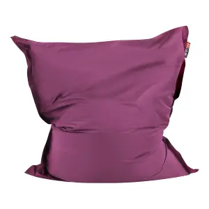 Beliani Modern Large Bean Bag Purple FUZZY