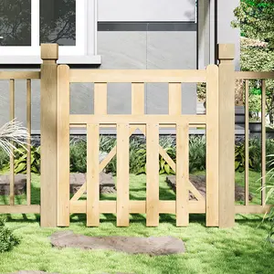 Classic Picket Fence Gate Enhancing Garden, Yard, or Deck Entrance W 90cm H 90cm