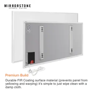 Mirrorstone 700W Classic Infrared Heating Panel With White Frame