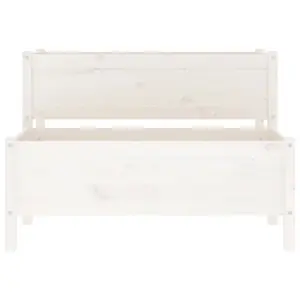 Berkfield Planter White 110x84x75 cm Solid Wood Pine