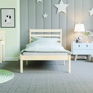 Junior Vida Libra Pine Single Wooden Childrens Bed Frame, 190 x 90cm