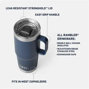 YETI Rambler Vacuum Insulated, Dishwasher Safe 20Oz (591 Ml) Travel Mug White