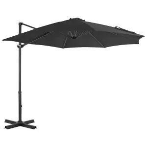 Berkfield Outdoor Umbrella with Portable Base Anthracite