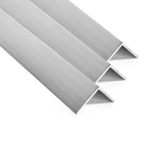 Pack of 3 - nielsen Aluminium L-Shaped Angle Profile, Natural Mill Finish, 2000x40x40mm, Thickness: 2mm, Length: 2m