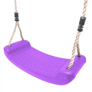 Rebo Children's Swing Seat with Adjustable Ropes - Purple