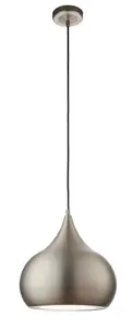 Anson Lighting California Matt Nickel Plate Integrated LED Ceiling Pendant