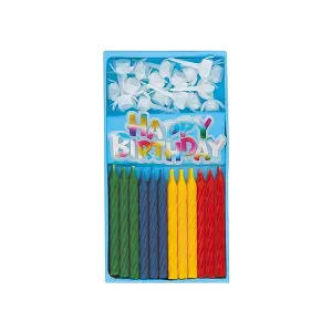 Unique Party Plain Birthday Candles Multicoloured (One Size)