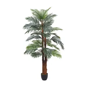 200cm H Artificial Cycas Palm Decorative Plant in Planter for Outdoor Office