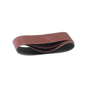 Draper Aluminium Oxide Sanding Belts, 533 x 75mm, 80 Grit (Pack of 3) 36082