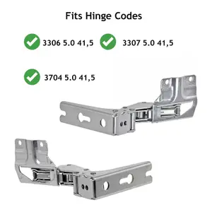 SPARES2GO Door Hinge for Bosch Neff Siemens Fridge Freezer Pair 3704 3306 3307 5.0