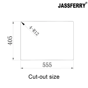 JASSFERRY Kitchen Sink Undermount Handmade 1.2mm Stainless Steel 1.5 Bowl