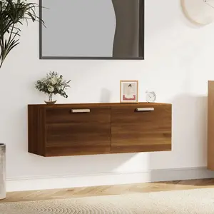 Berkfield Wall Cabinet Brown Oak 100x36.5x35 cm Engineered Wood