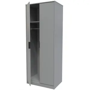 Madrid 2 Door Wardrobe in Dusk Grey (Ready Assembled)