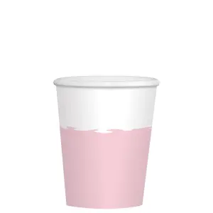 Amscan Paper Party Cup (Pack of 8) Rose Gold/White (One Size)