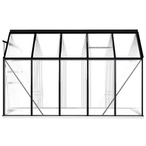 vidaXL Greenhouse with Base Frame Anthracite Aluminium 5.89 m²