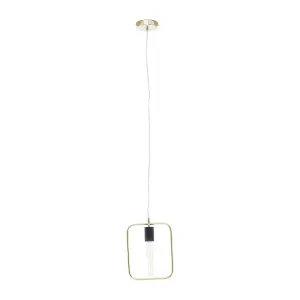 Interiors by Premier Lavis Black And Gold Finish Pendant Light