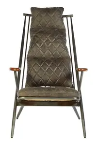 Hoxton Genuine Grey Leather Chair