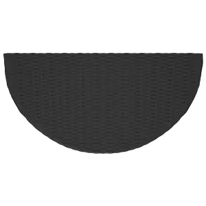 Berkfield Garden Table Black 100x50x75 cm Poly Rattan