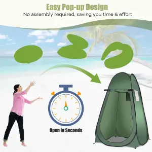 Costway Beach Pop up Changing Tent Folding Camping Shower Tent with Window