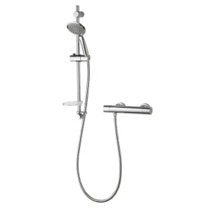 Aqualisa Sierra Gloss Chrome effect Rear fed Thermostatic Mixer Shower