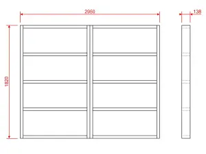 Wooden shed bases 10x6 (W-295cm x D-182cm), made of 38mm x 140mm