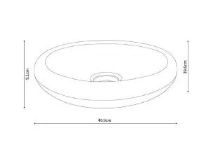 GoodHome Kentia Matt White Round Counter top Basin (W)39.6cm