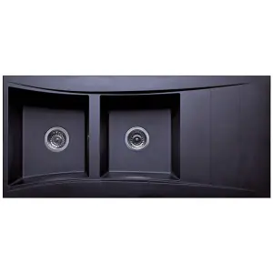 Astini Xeron 2.0 Bowl Black SMC Synthetic Reversible Kitchen Sink & Waste