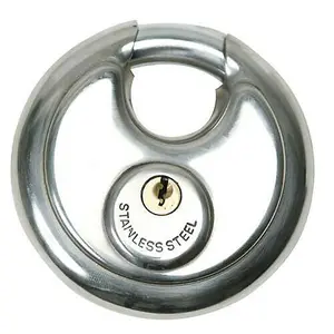 70mm Heavy Duty Steel Security Disc Padlock 70mm Shackle Diameter