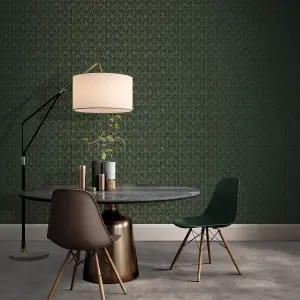 Galerie Boutique Collection Metallic Geometric Fan Wallpaper