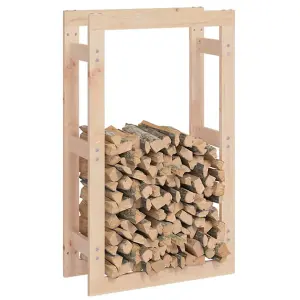 Berkfield Firewood Rack 60x25x100 cm Solid Wood Pine