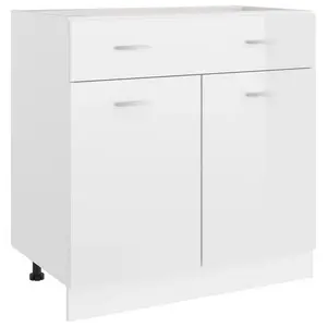 81.5cm Kitchen Pantry High Gloss White