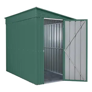 Globel 5x8ft Lean-To Metal Garden Shed - Heritage Green