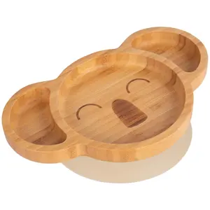 Tiny Dining Koala Bamboo Suction Plate - Beige