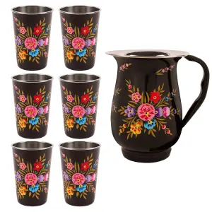 BillyCan - Picnic Jug Set - 400ml  - Carbon Pansy - 7pc