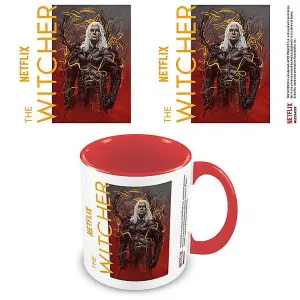 The Witcher Geralt The Wolf Mug Red/White/Yellow (One Size)