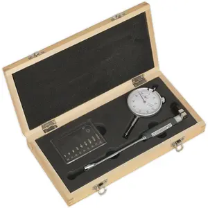 50mm Dial Bore Gauge - 10mm to 18mm Range - Probe Body - Wooden Storage Case