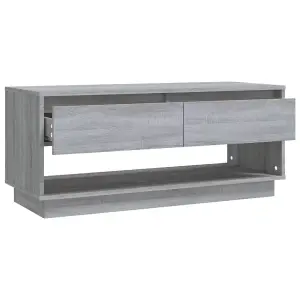 Berkfield TV Cabinet Grey Sonoma 102x41x44 cm Engineered Wood