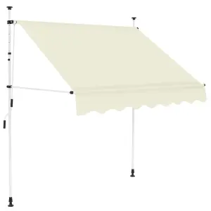 Berkfield Manual Retractable Awning 150 cm Cream