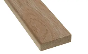 WOODLINE Prime Oak Hardwood Skirting & Architrave 70mm x 19mm x 2400mm - Unfinished (5 PACK)