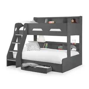 Vedika Standard Bunk Bed with Shelves Anthracite