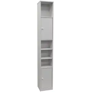 Watsons Jamerson  Large Tall Tower Storage Cupboard With Shelves  White