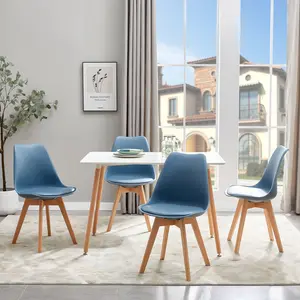 Nero Upholstered Dining Chair (Set of 6) Blue