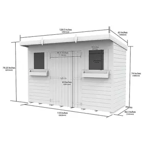 DIY Sheds 10x4 Pent Summer Shed