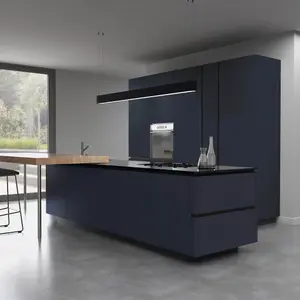 Ethos Matt indigo Standard Clad on base panel (H)934mm (W)640mm